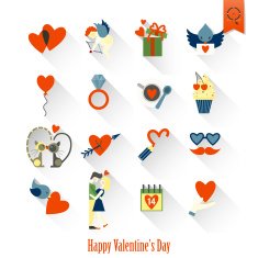 Happy Valentines Day Icons N238