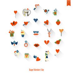 Happy Valentines Day Icons N248