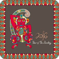 original design for new year celebration with decorative ape N2