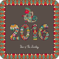 original design for new year celebration with decorative ape N4