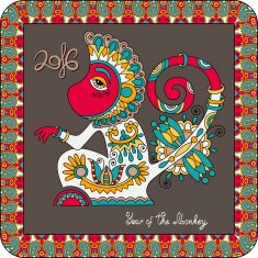 original design for new year celebration with decorative ape N5