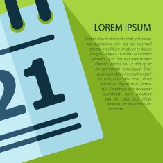 Vector calendar icon with text Eps10