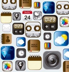 set of app vector icons N3