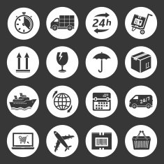 Shipping and delivery icons