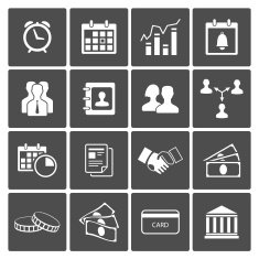 Time and Money Icons Set