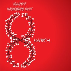 happy womens day greeting design