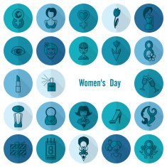 Womans Day Icon Set N54