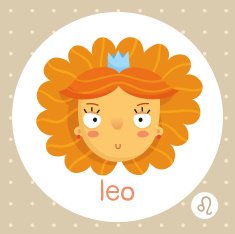 Leo zodiac sign girl with voluminous hair and crown