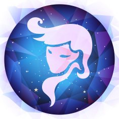 Virgo zodiac sign vector illustration