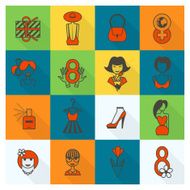 Womans Day Icon Set N73