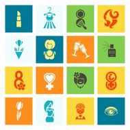 Womans Day Icon Set N74
