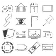 Modern flat icons vector collection web design objects business office N3