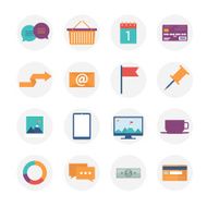 Modern flat icons vector collection web design objects business office N4