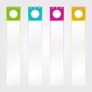 Set of bookmarks stickers tags