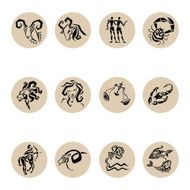 Horoscope Zodiac Star signs vector set
