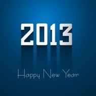 new year 2013 shiny blue colorful background illustrations