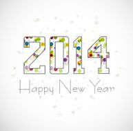 Beautiful celebration Happy new Year 2014 illustration background