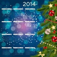 vector illustration 2014 new year calendar N47