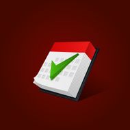 Calendar icon on dark background N3