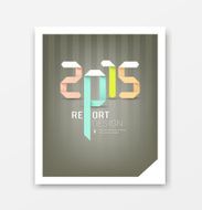 Cover report origami paper 2015 year design