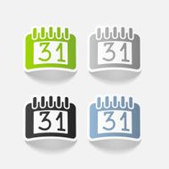 realistic design element calendar N15