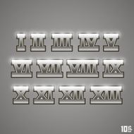 Roman Numerals vector set