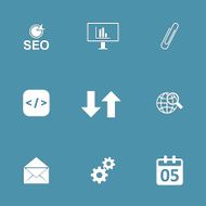 SEO Internet Sign Vector Icon Design Set 6 N2