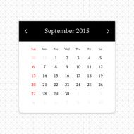 Calendar page for September 2015 N10