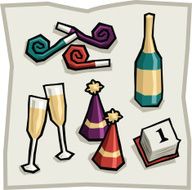 New Years Icons