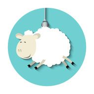 Vector funny sheep N2