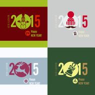 Flat Design Concepts For Happy New Year N4