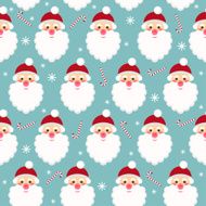 winter holidays seamless pattern background with funny cartoon Santa N2