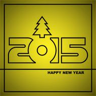 PrintHappy new year 2015 greeting card