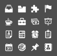 business and office work icon set vector eps10 N3