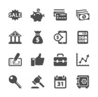 finance and business icon set vector eps10 N2