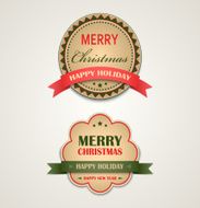 Christmas vintage retro design style element