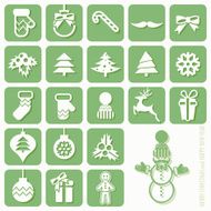Christmas icons set N95