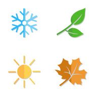 Vector Set of Seasons Icons N8