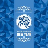 New Year greeting card with sheep N2