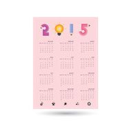 Creative calendar 2015 design template with business or education concept N2