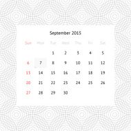 Calendar page for September 2015 N11
