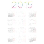 Calendar for 2015 vector