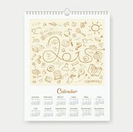 Calendar 2015 sketch back to school design