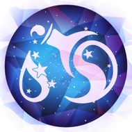 Aquarius zodiac sign vector illustration