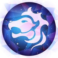 Leo zodiac sign vector illustration