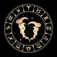 zodiac sign Gemini vector illustration