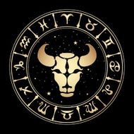 zodiac sign Taurus vector illustration