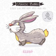 Chinese Zodiac Sign Rabbit Vector illustration