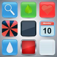 Realistic web icons