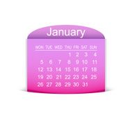 Calendar January 2015 Vector illustration N2